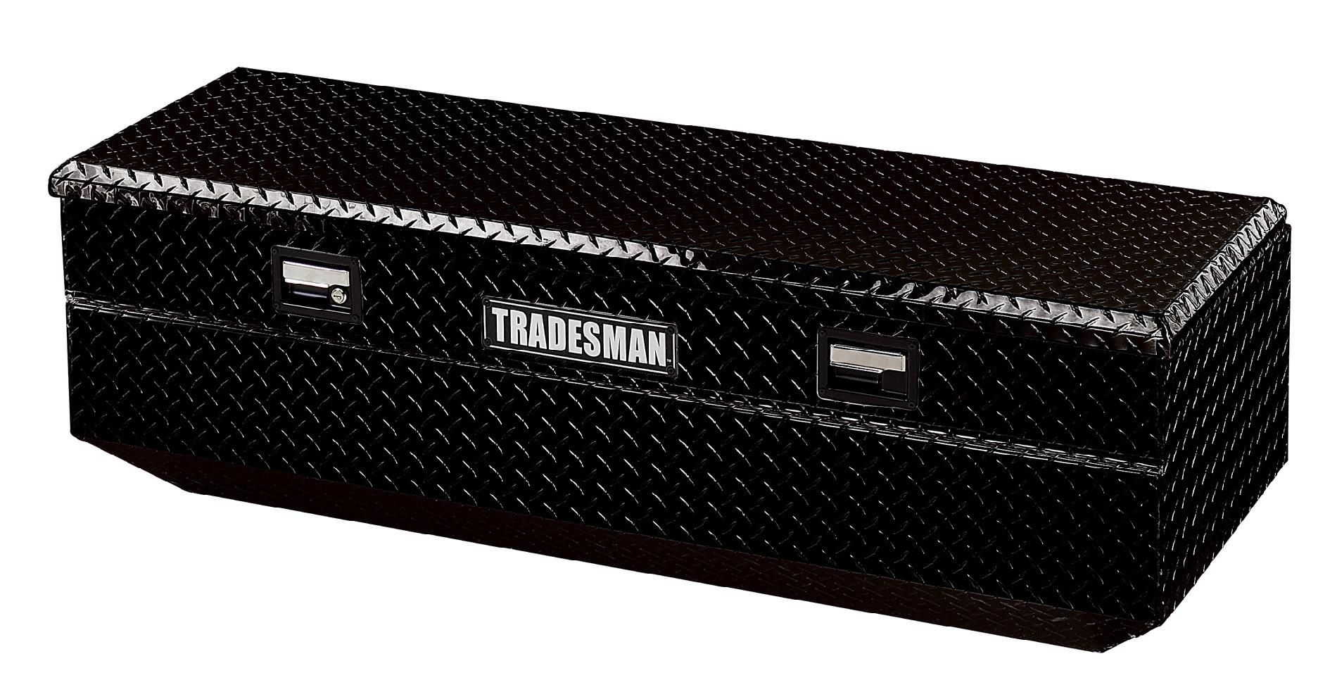 Tradesman TAWB60BK 60-Inch Aluminum Flush Mount Single Lid Truck Tool Box  Diamond Plated  Black