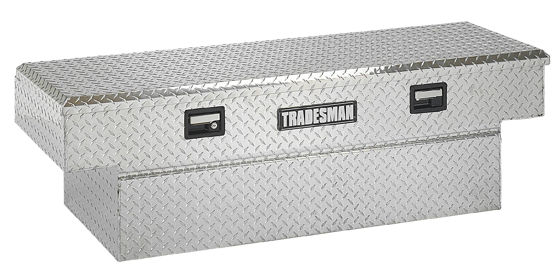 Tradesman TAWB60CC 60-Inch Aluminum Crew Cab Flush Mount Truck Tool Box  Diamond Plated  Silver