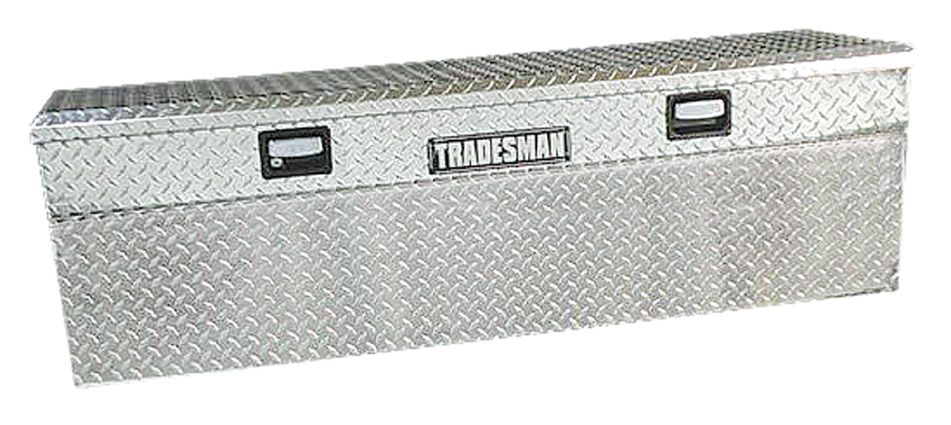 Tradesman TAWB60SL 60-Inch Aluminum Wide Flush Mount Single Lid Truck Tool Box  Diamond Plated  Silver
