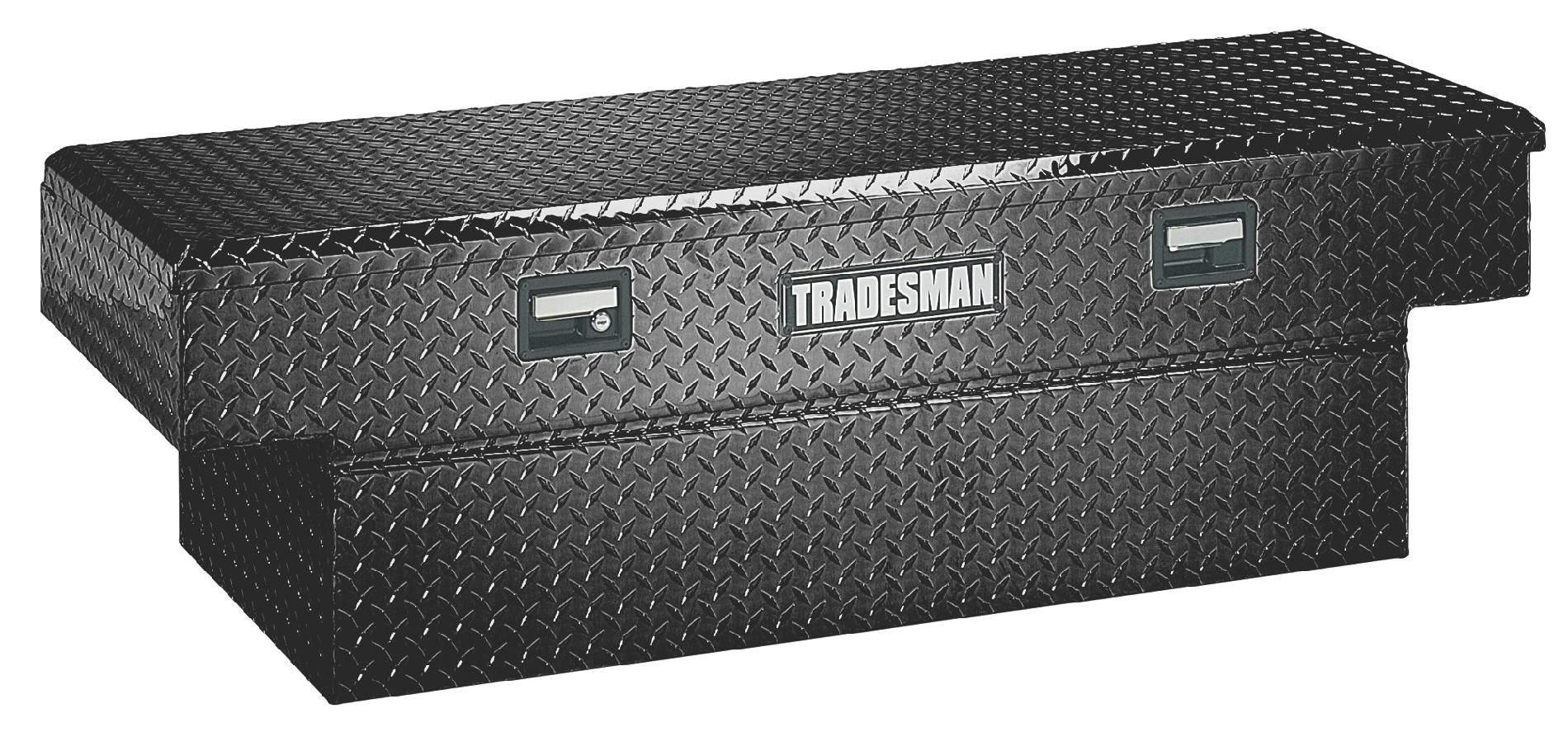 Tradesman TAWB60CCBK 60-Inch Aluminum Crew Cab Flush Mount Truck Tool Box  Diamond Plated  Black