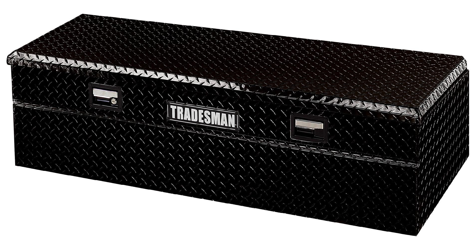 Tradesman TAWB60WBK 60-Inch Aluminum Wide Flush Mount Truck Tool Box  Diamond Plated  Black