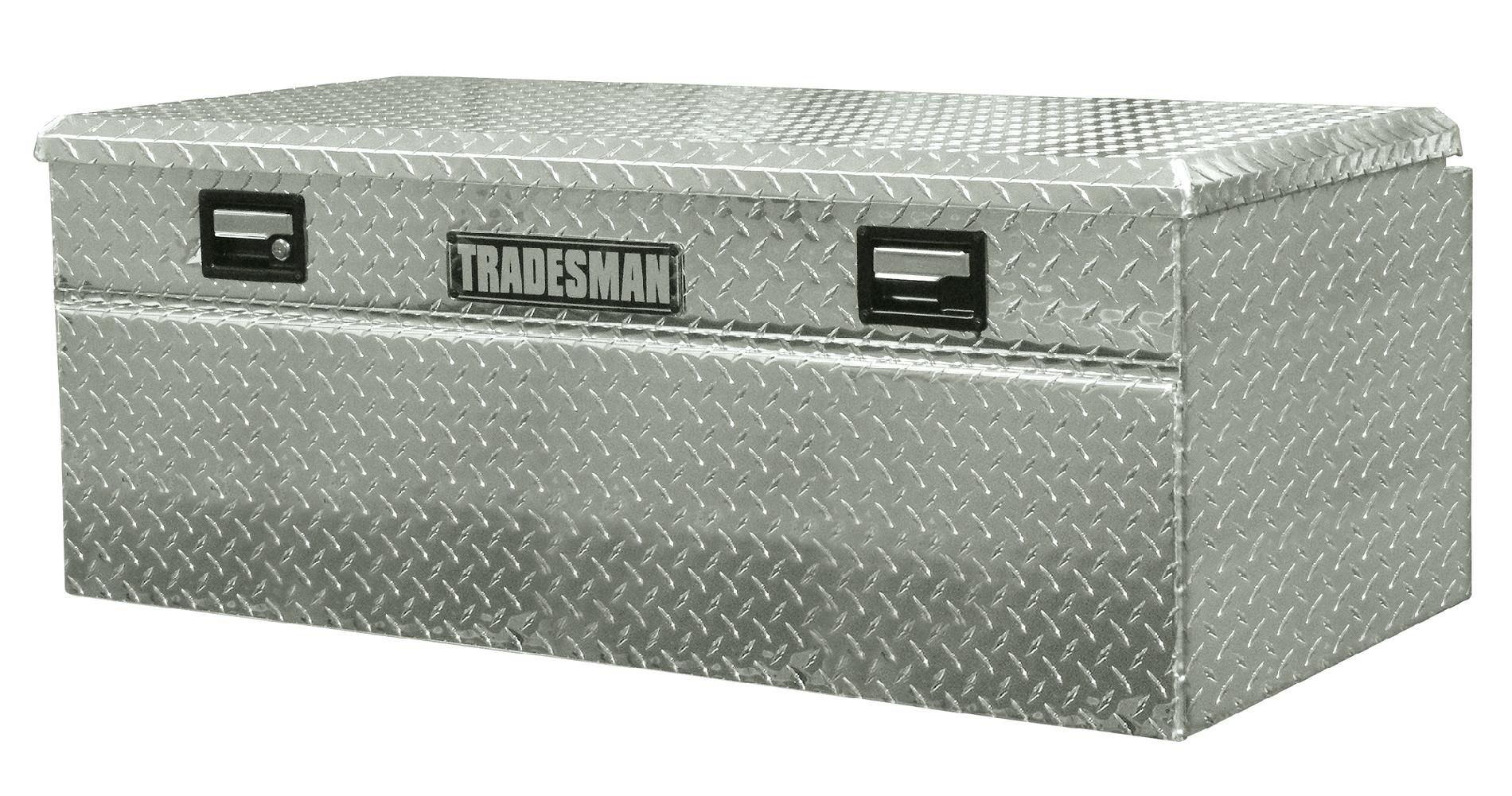 Tradesman TAWB60W 60-Inch Aluminum Wide Flush Mount Truck Tool Box  Diamond Plated  Silver