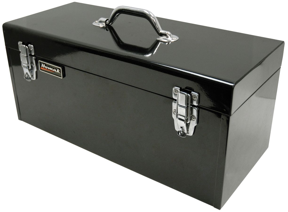 Homak 20in Black High Tool Box w/ Black Metal Tray