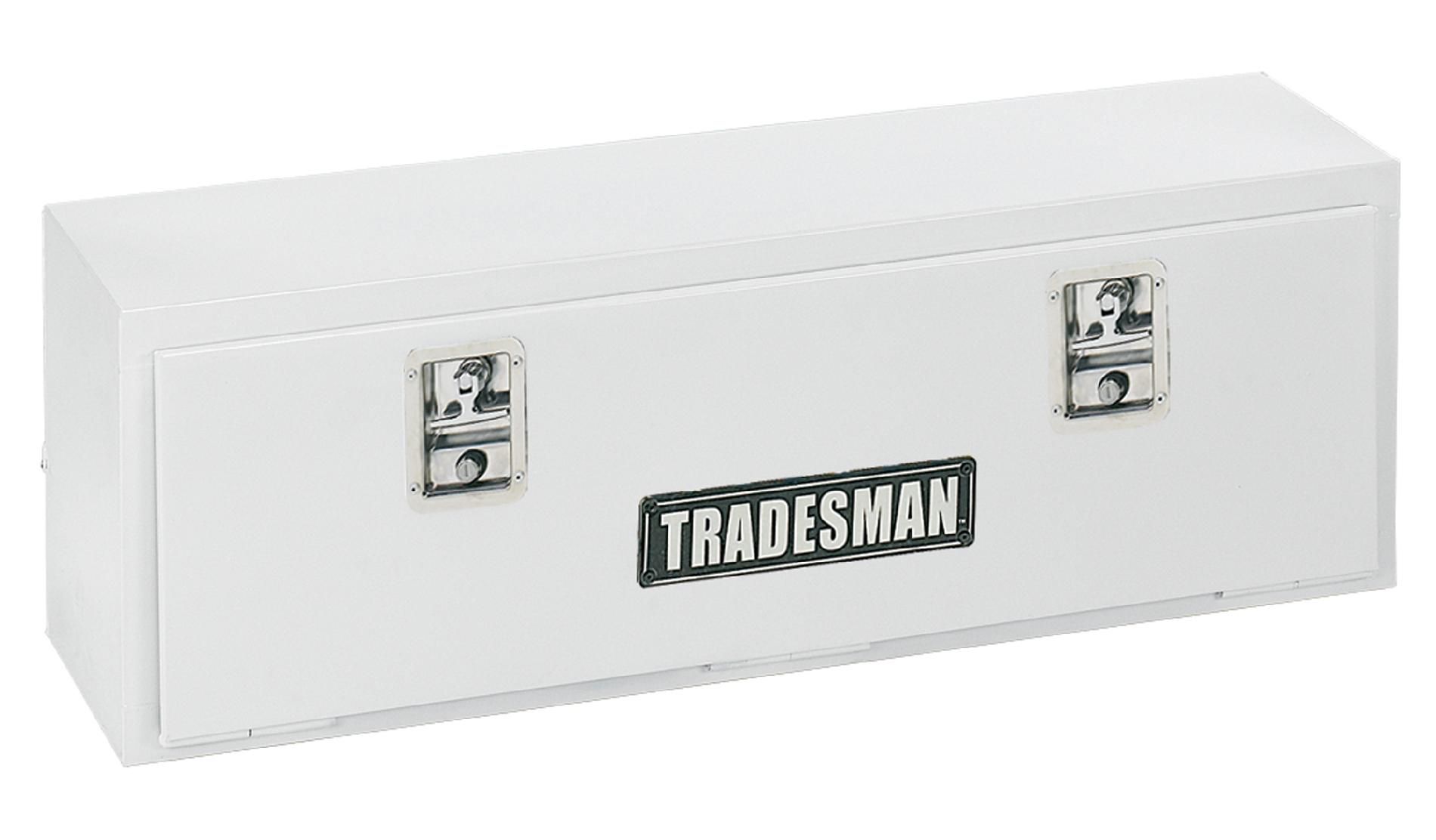 Tradesman TSTM72 72-Inch 22-Gauge Steel Top Rail Mount Box  White