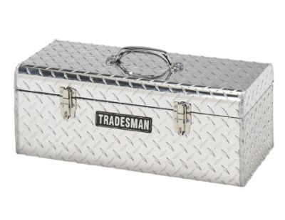 Tradesman ATB240 24-Inch Aluminum Handheld Tool Box  Diamond Plated  Silver