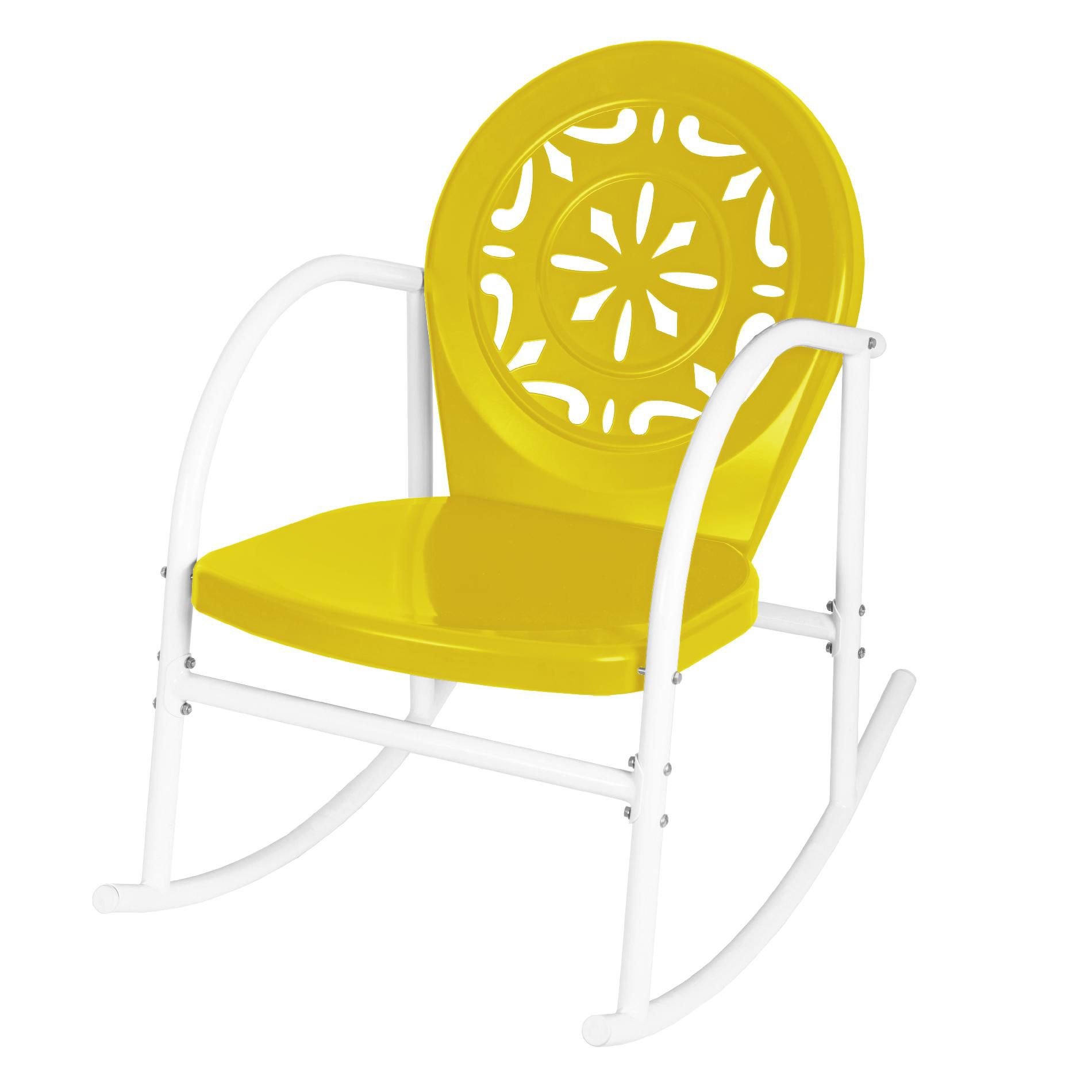 Garden Oasis Retro Steel Clam Rocker - Yellow at Kmart.com