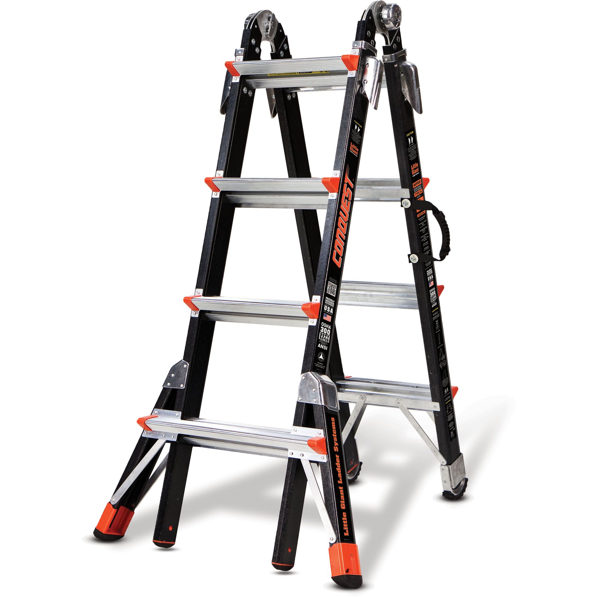 Conquest 4-7' Fiberglass Step Ladder