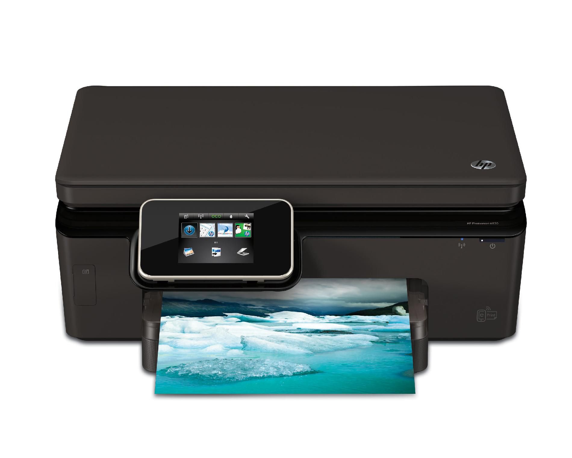 Photosmart 6520 Printer / e-All-in-One's 3.45-inch gesture-enabled touchscreen & automatic photo paper tray