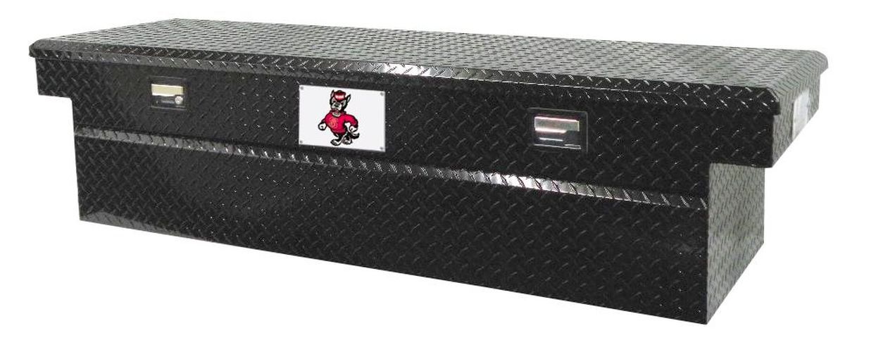 Tradesman TALF591BK-N. Carolina ST 71-Inch Aluminum Full Lid Cross Bed Truck Tool Box  Diamond Plated  Black