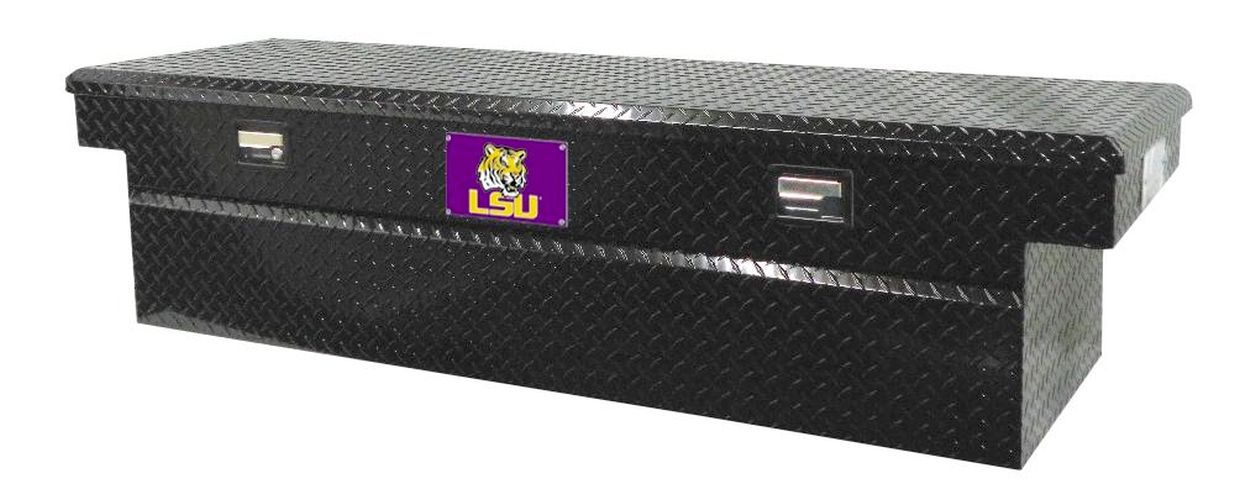 Tradesman TALF591BK-Louisiana ST. Univ 71-Inch Aluminum Full Lid Cross Bed Truck Tool Box  Diamond Plated  Black