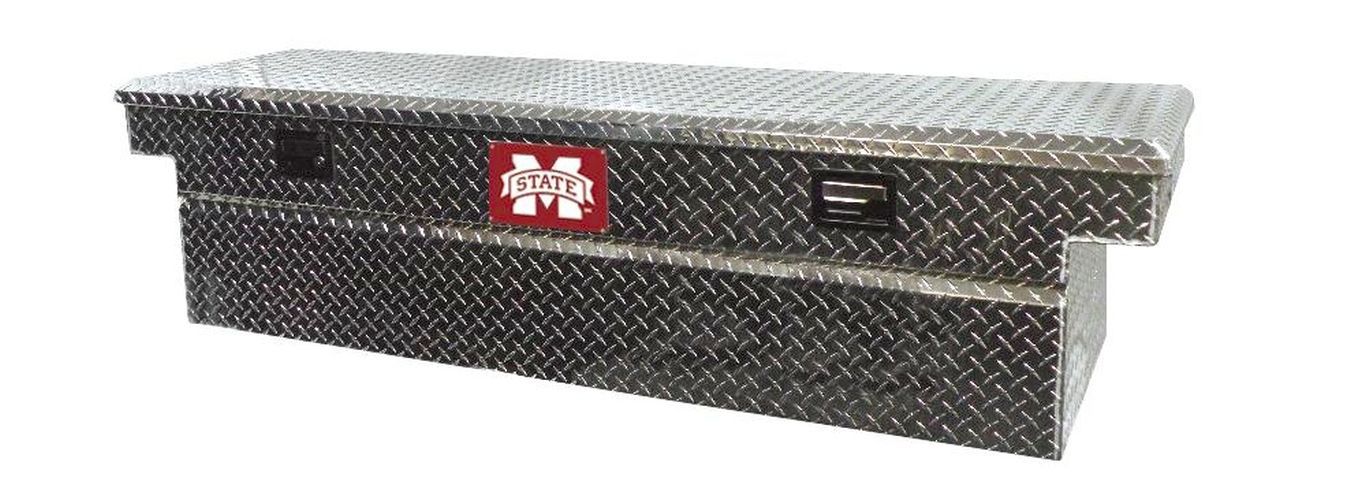 Tradesman TALF591-Miss. State Univ. 71-Inch Aluminum Full Lid Cross Bed Truck Tool Box  Diamond Plated  Silver