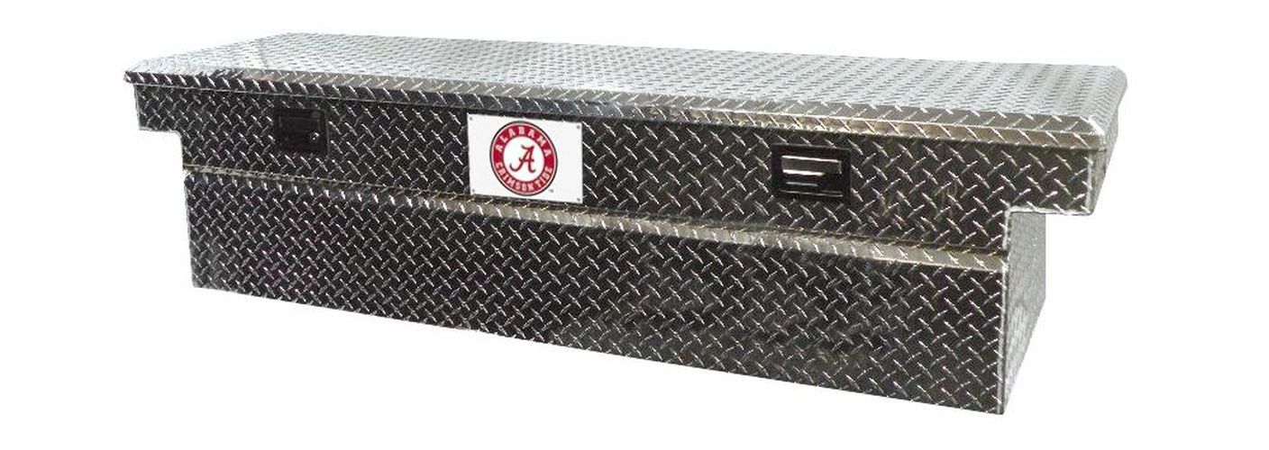 Tradesman TALF591-Univ of Alabama 71-Inch Aluminum Full Lid Cross Bed Truck Tool Box  Diamond Plated  Silver