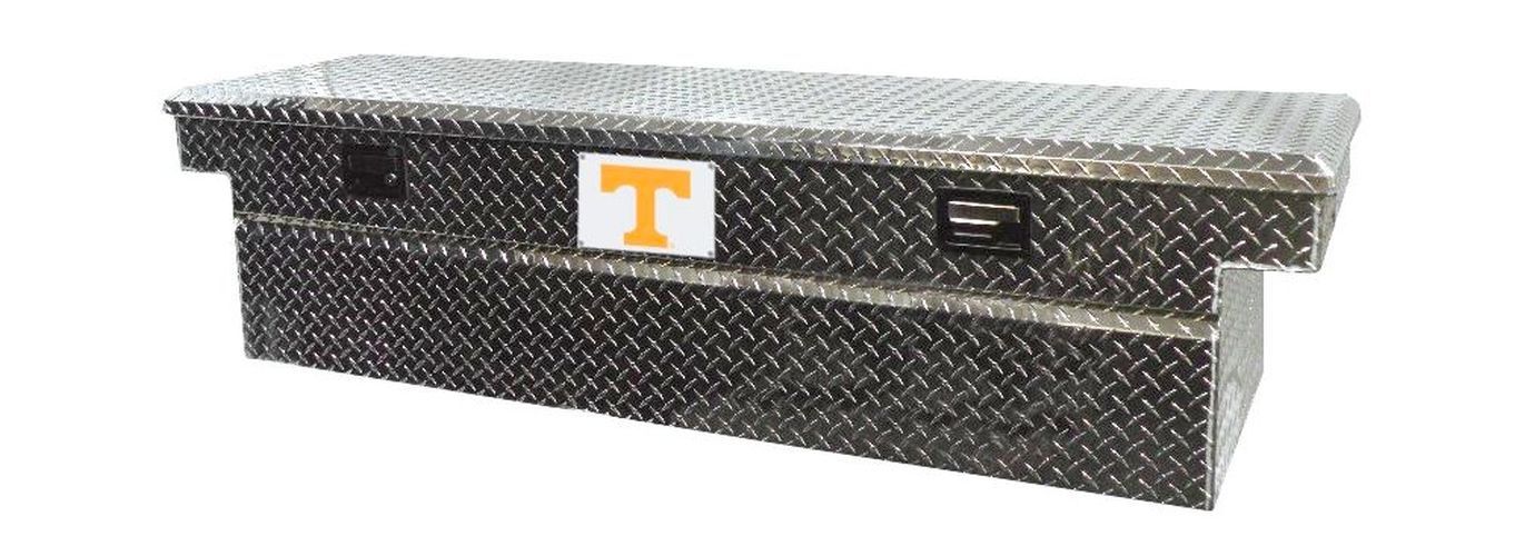 Tradesman TALF591-Univ of Tennessee 71-Inch Aluminum Full Lid Cross Bed Truck Tool Box  Diamond Plated  Silver