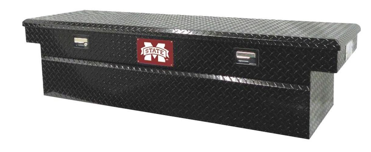 Tradesman TALF591BK-Miss. State Univ. 71-Inch Aluminum Full Lid Cross Bed Truck Tool Box  Diamond Plated  Black