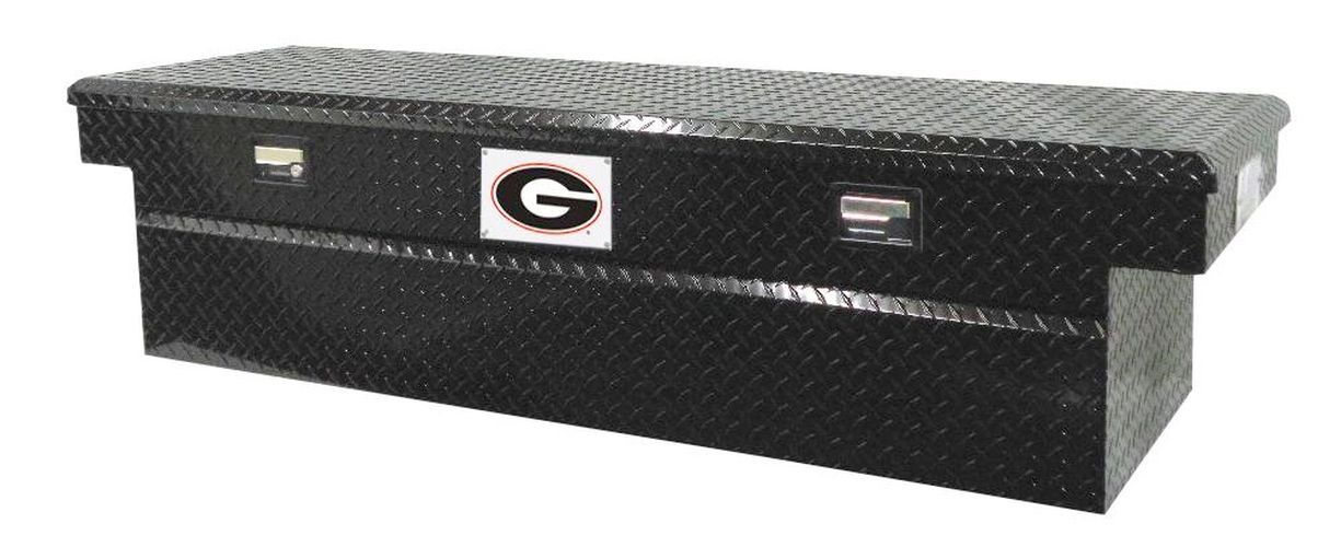 Tradesman TALF591BK-Univ of Georgia 71-Inch Aluminum Full Lid Cross Bed Truck Tool Box  Diamond Plated  Black