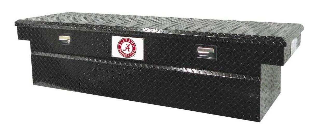 Tradesman TALF591BK-Univ of Alabama 71-Inch Aluminum Full Lid Cross Bed Truck Tool Box  Diamond Plated  Black
