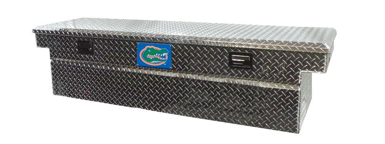 Tradesman TALF591-Univ. of Florida 71-Inch Aluminum Full Lid Cross Bed Truck Tool Box  Diamond Plated  Silver