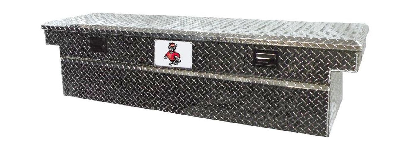 Tradesman TALF591-N. Carolina ST 71-Inch Aluminum Full Lid Cross Bed Truck Tool Box  Diamond Plated  Silver