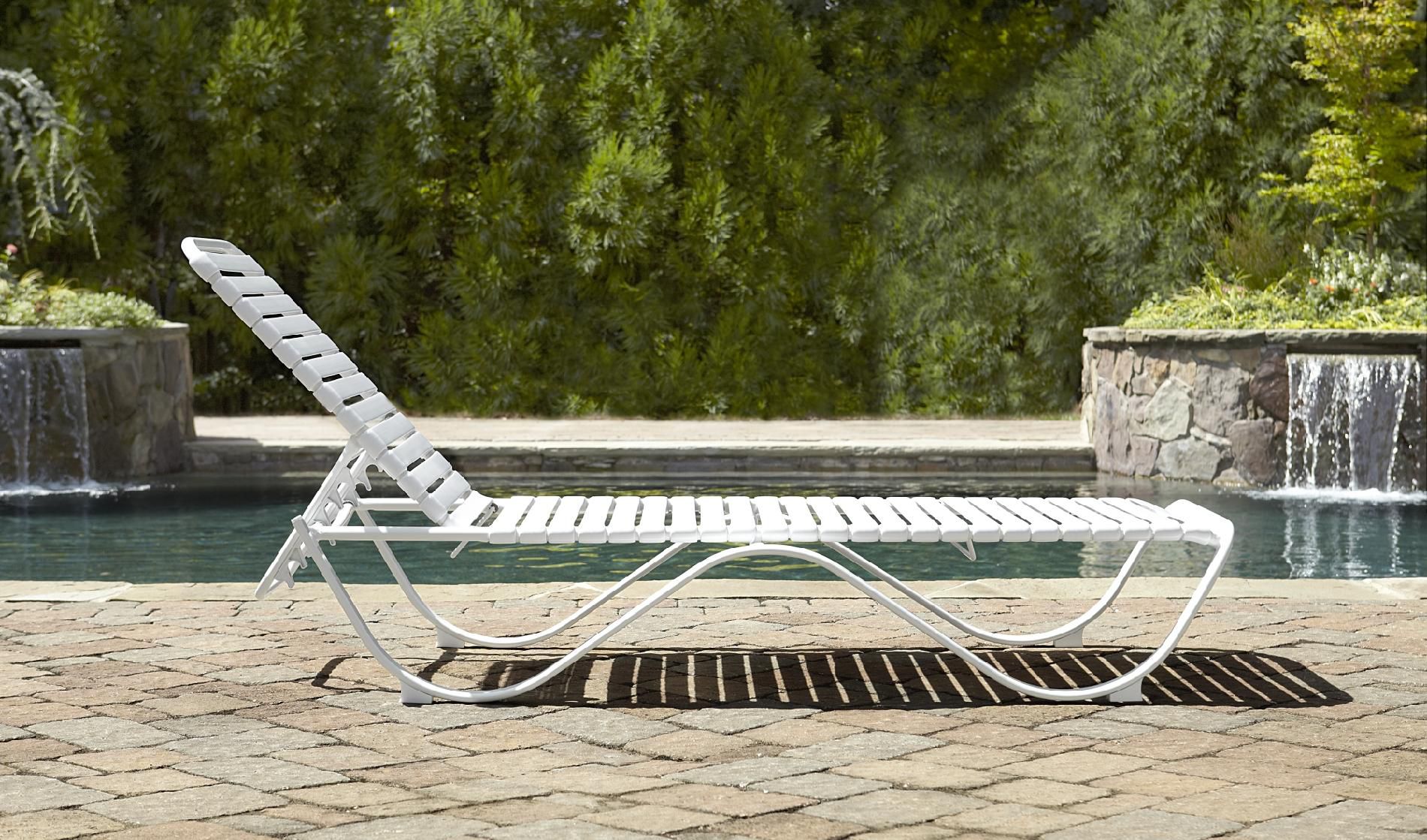 Recycle kitchen cabinets Aluminum Strap Chaise Lounge Chairs