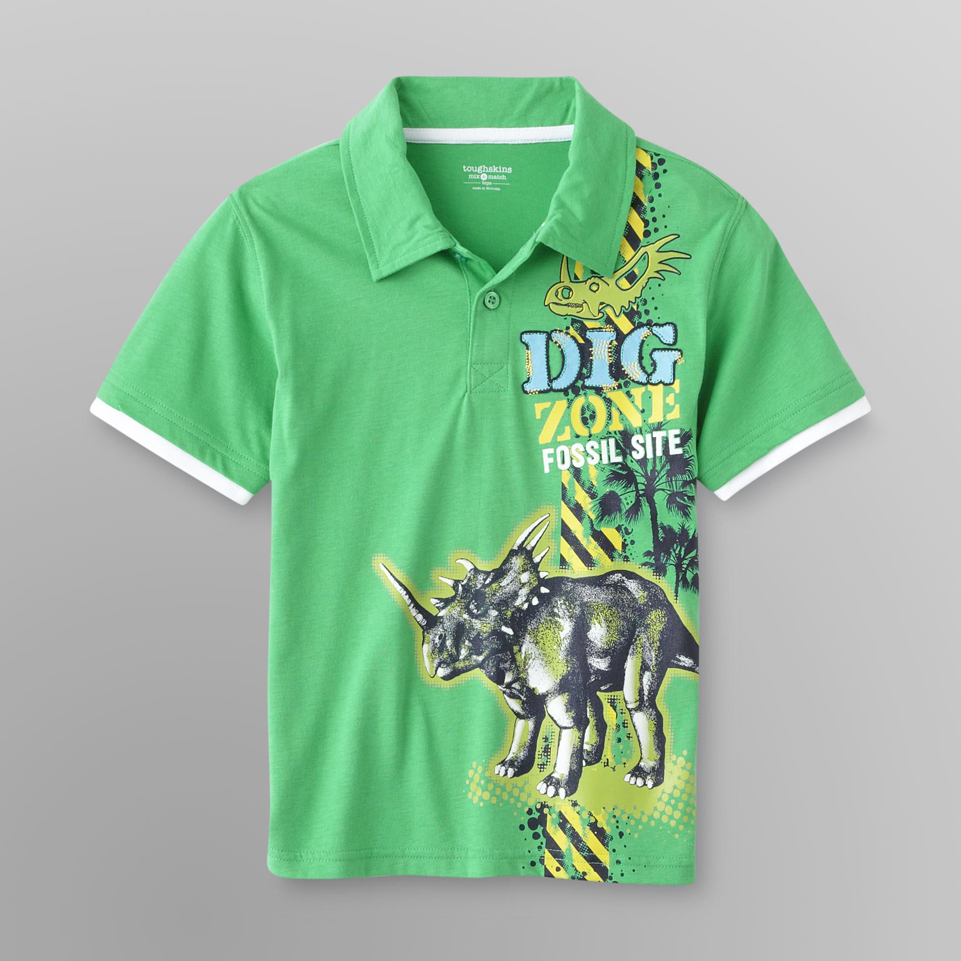 Toughskins Boy's Polo Shirt - Dinosaur Dig Zone at Sears.com