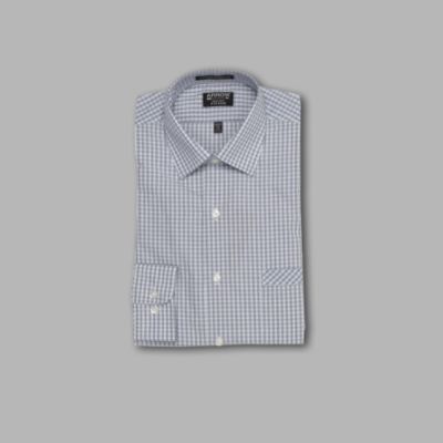 Arrow Men’s Shirt Fitted Long Sleeves Front Pocket Pool Check at mygofer.com