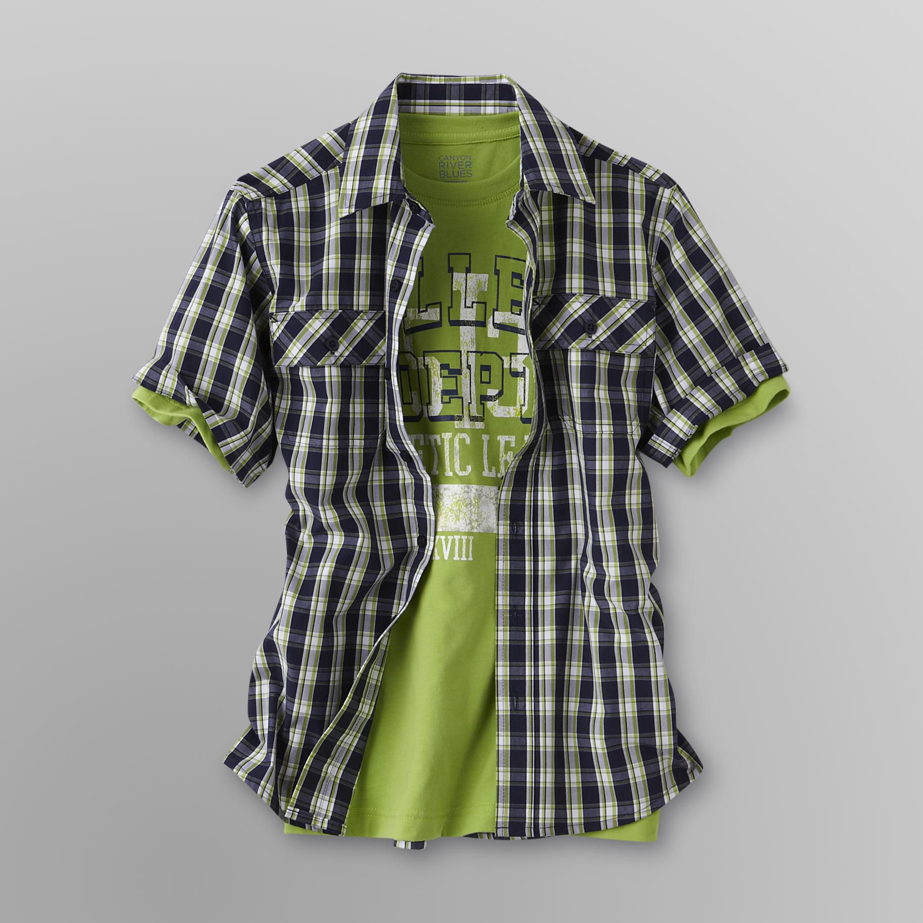 Canyon River Blues Boy's Plaid Shirt and T-Shirt - Athletic League at Sears.com