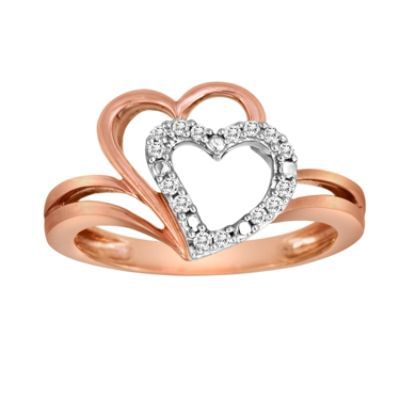 Love, me Sterling Silver 1/10 CTTW Diamond Ring at Sears.com