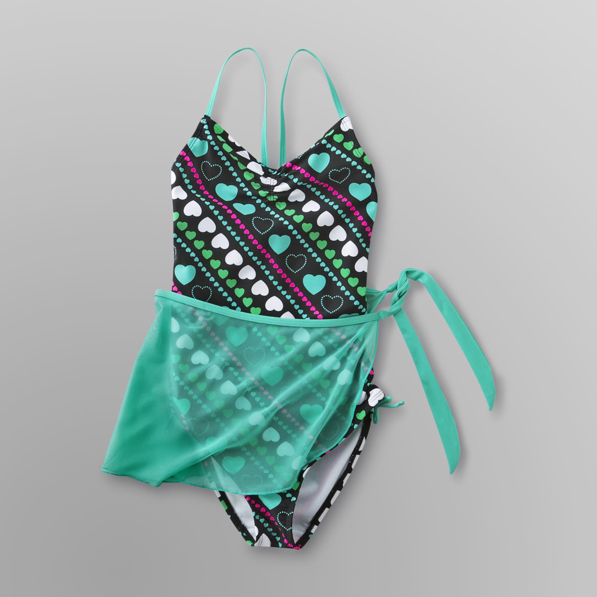 Joe Boxer Girl's Swimsuit & Sarong - Hearts at Sears.com