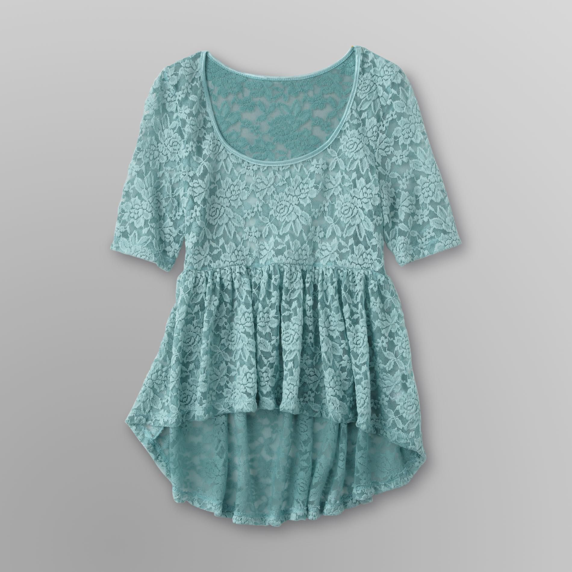 Ikeddi Junior's Lace Top - High-Low Hem at Sears.com