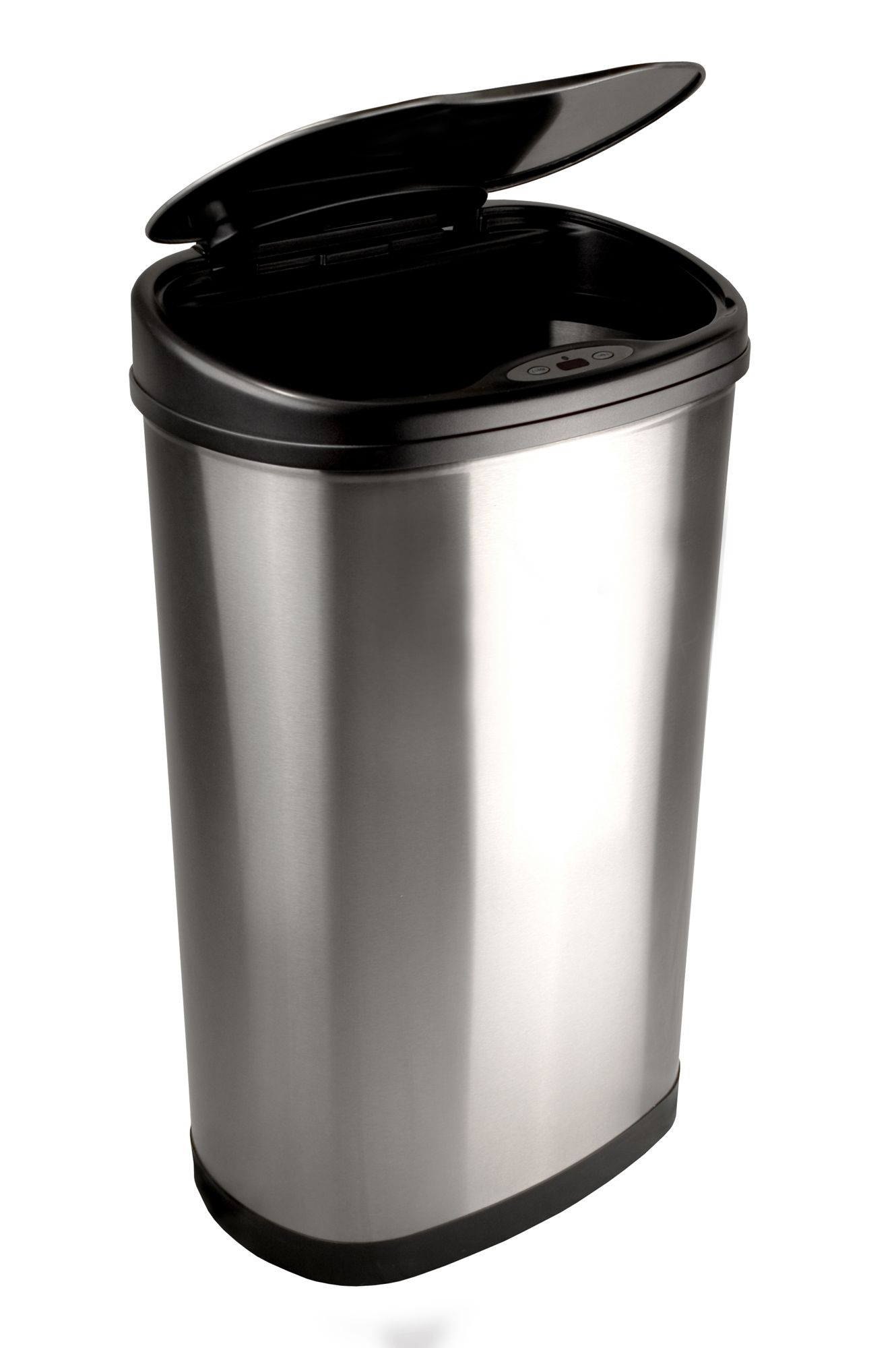 trash can with lid open