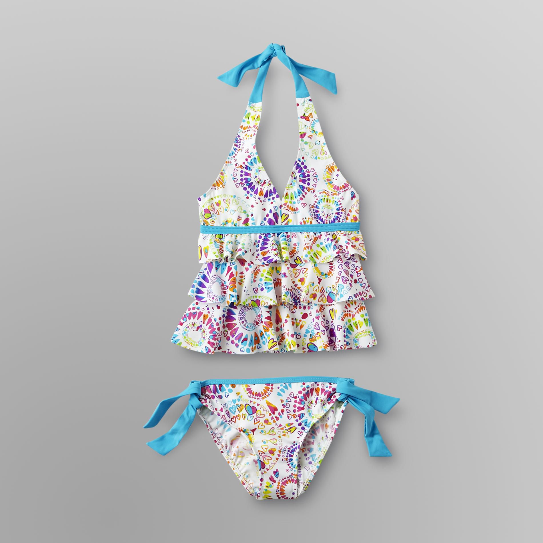 Joe Boxer Girl's Tankini Top & Swim Bottoms - Hearts at Kmart.com