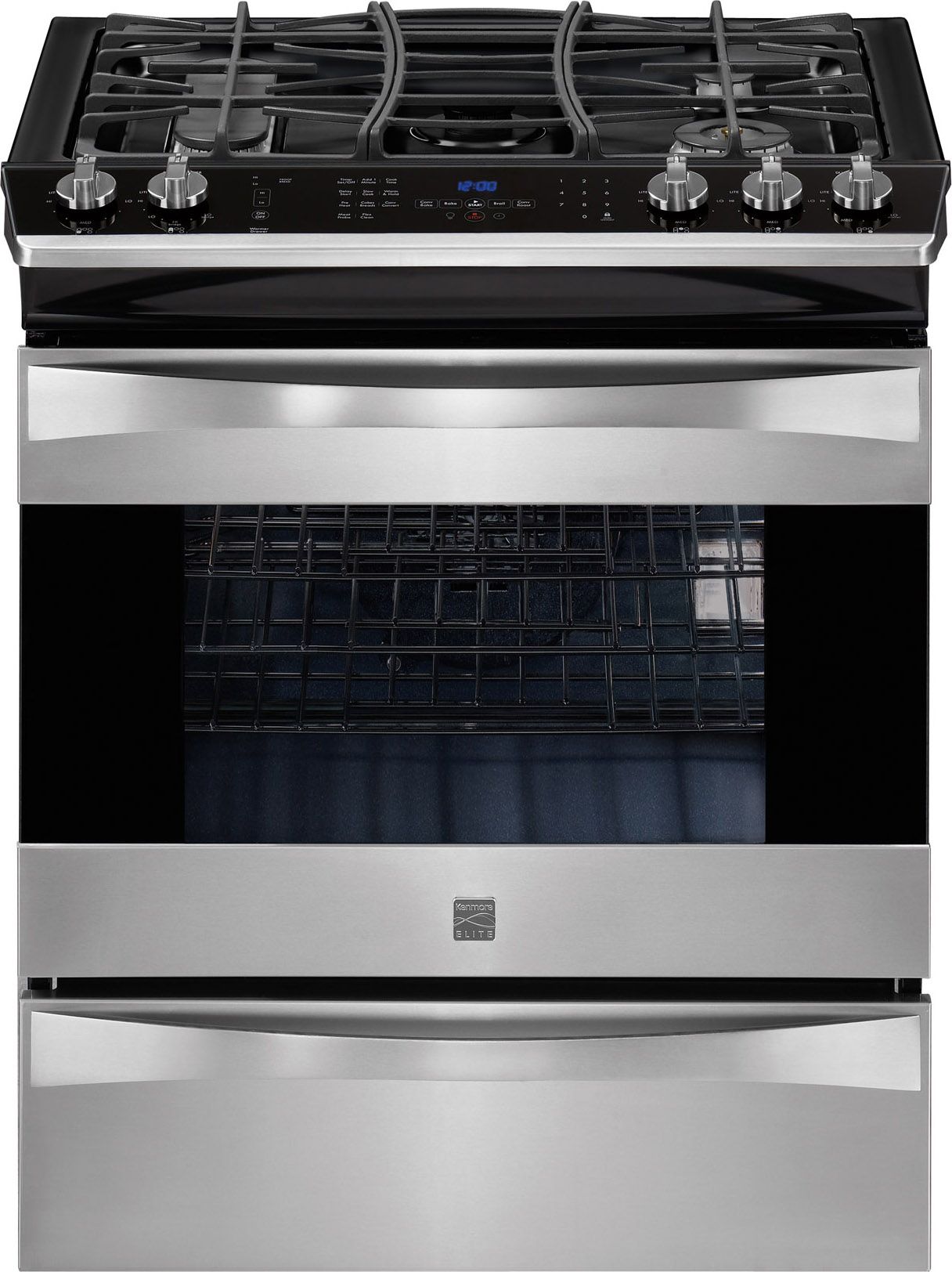 Kenmore Elite 30" Slide-In Dual Fuel Range Stainless Steel at Sears.com