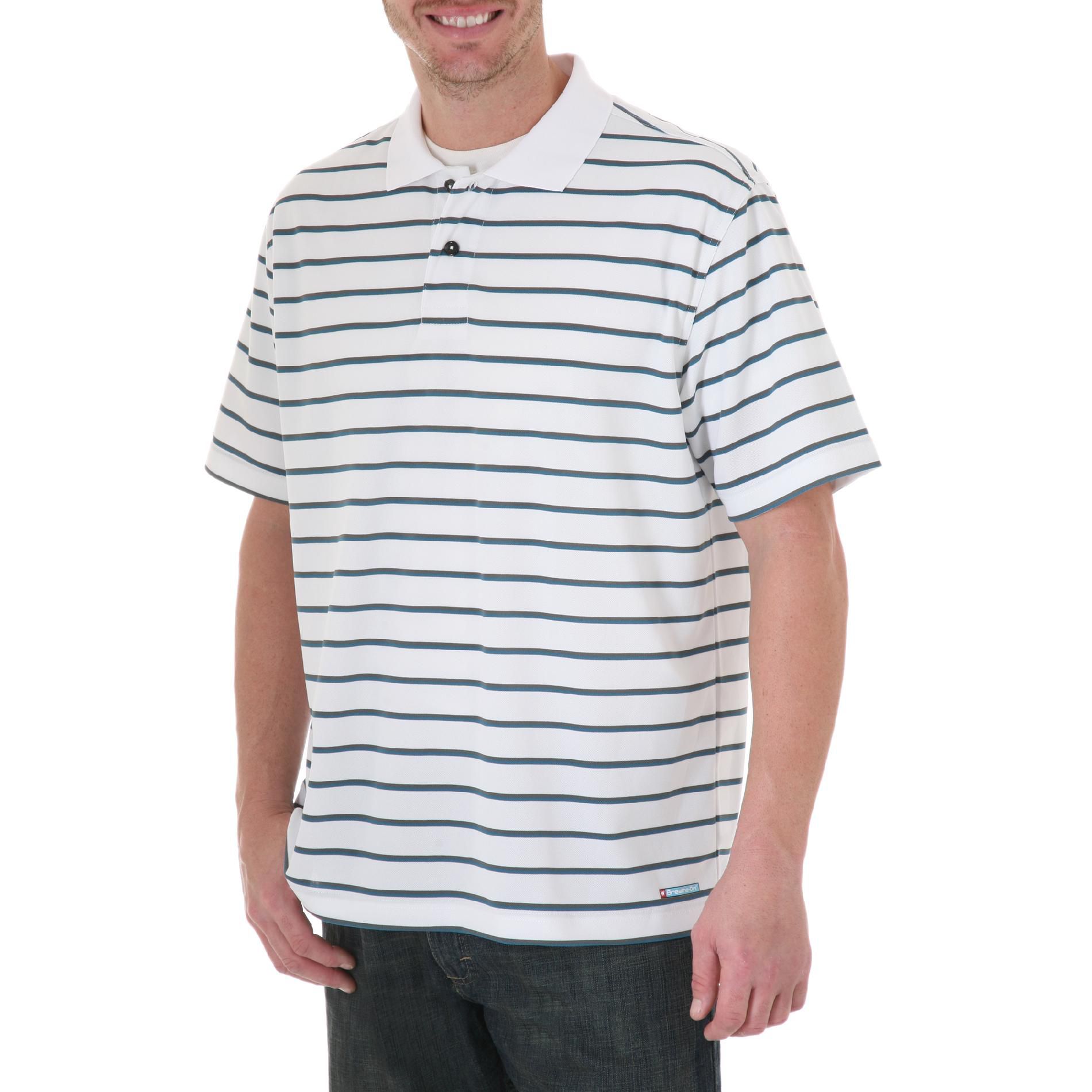 Wrangler Men’s Polo Top Striped Performance Short Sleeve at Kmart.com
