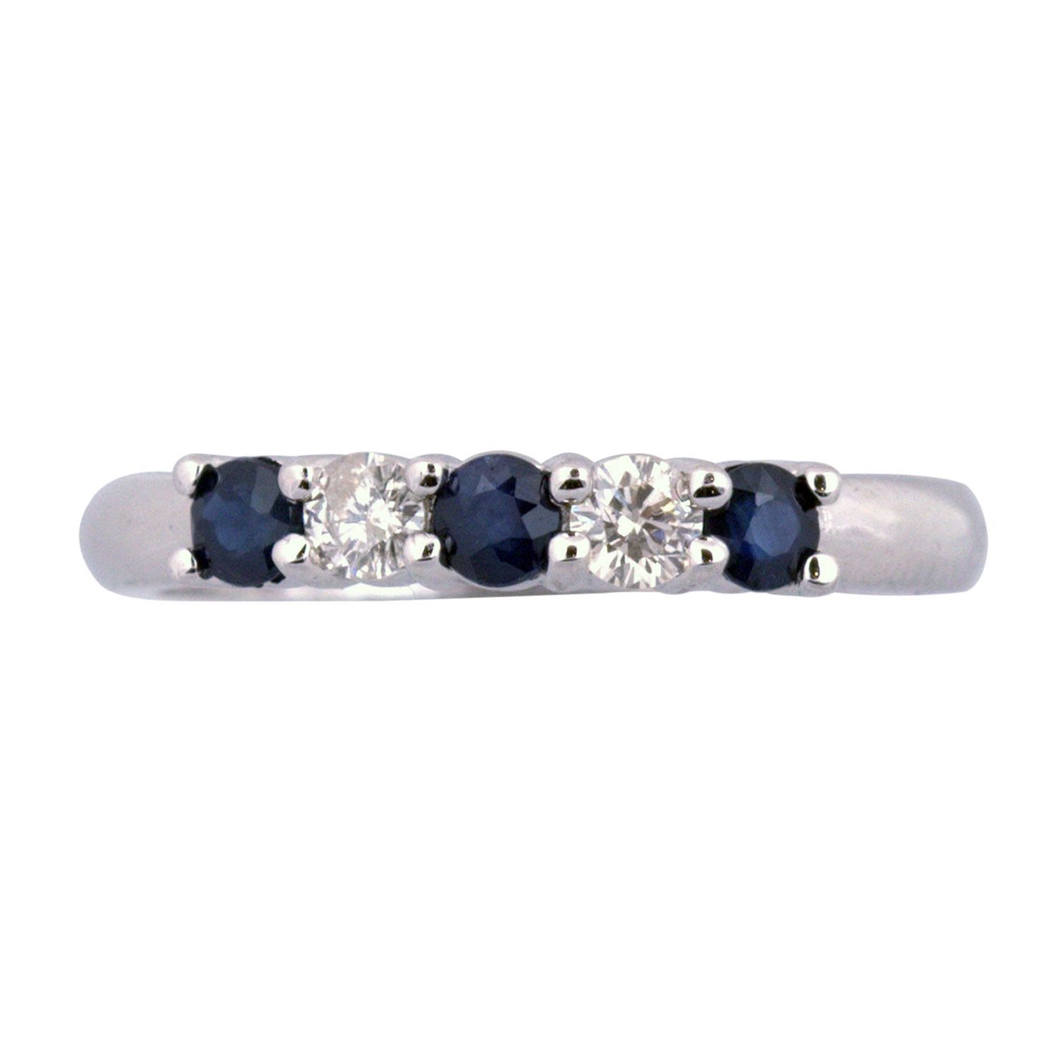 Women`s Diamond Sapphire 10K White Gold Band at Sears.com
