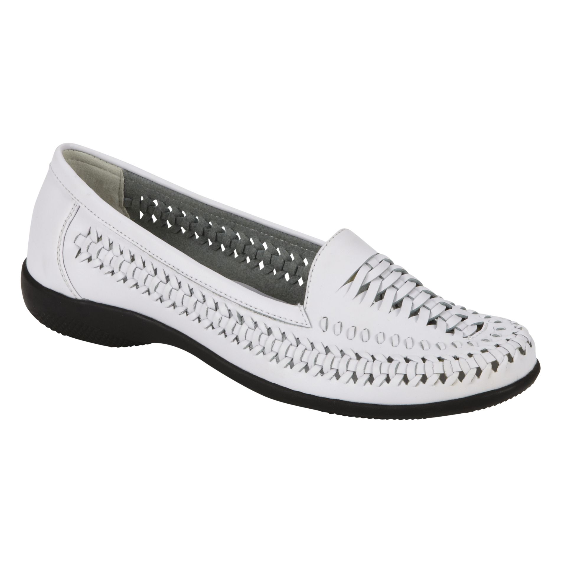 Basic Editions Women's Sudie Flat - White at Kmart.com
