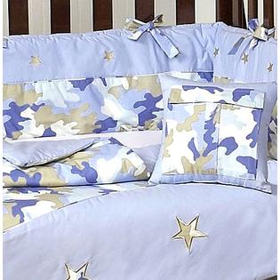 Sweet Jojo Designs Camo Blue Collection 9pc Crib Bedding ...