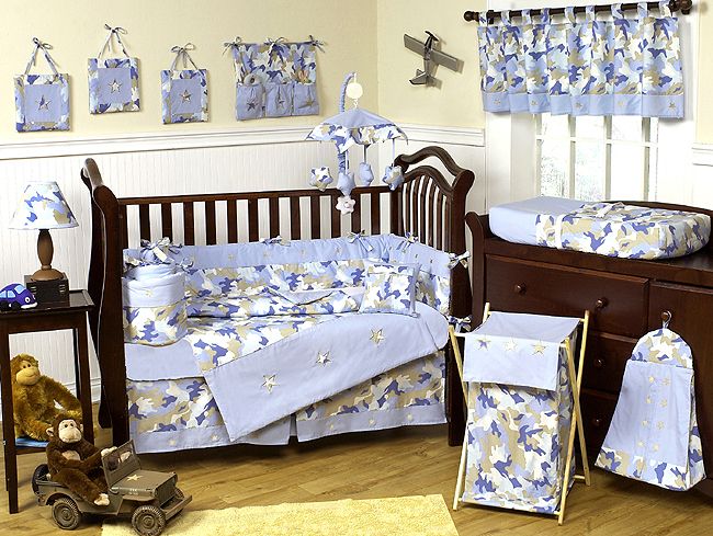 Sweet Jojo Designs Camo Blue Collection 9pc Crib Bedding Set at Kmart.com