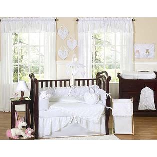 Sweet Jojo Designs Eyelet White Collection 9pc Crib ...