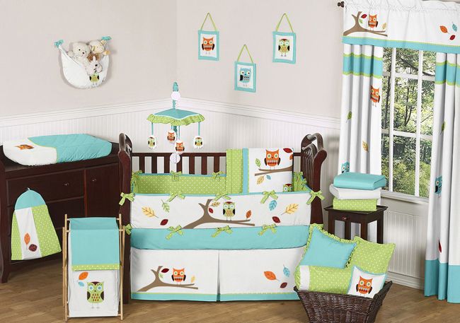 Sweet JoJo Designs Hooty 9-piece Crib Bedding Set
