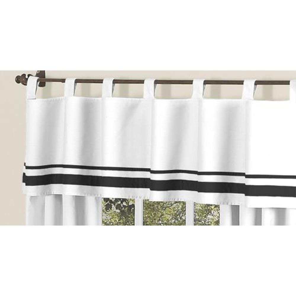Hotel White and Black Collection Window Valance