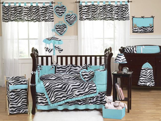 Sweet Jojo Designs Zebra Turquoise Collection 9pc Crib Bedding Set at Kmart.com