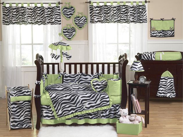 Sweet Jojo Designs Zebra Lime Collection 9pc Crib Bedding Set at Kmart.com