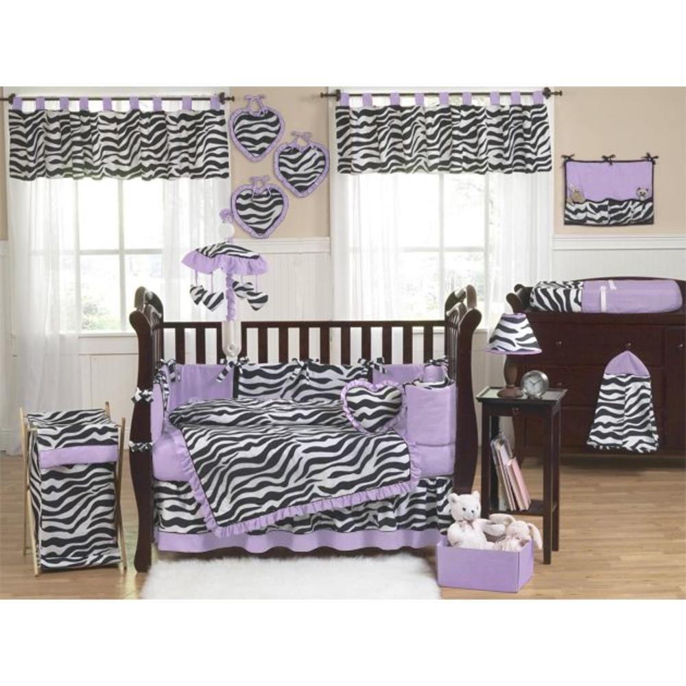Sweet Jojo Designs Zebra Purple Collection Body Pillow Case