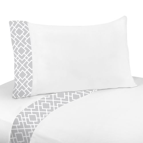 Sweet Jojo Designs Diamond Gray and White Collection Twin Sheet Set at Kmart.com