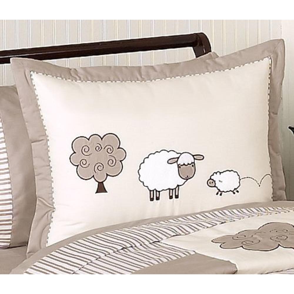 Sweet Jojo Designs Lamb Collection Standard Pillow Sham