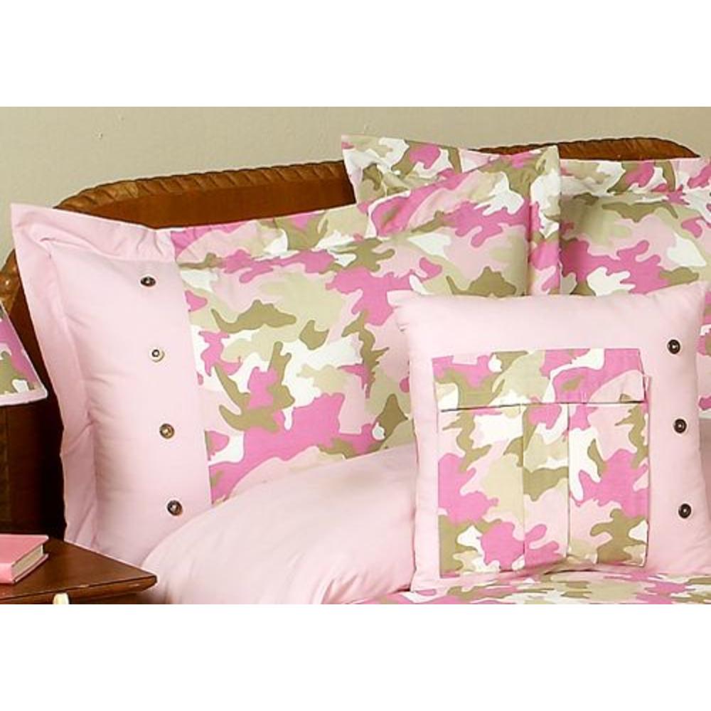 Sweet Jojo Designs Camo Pink Collection Standard Pillow Sham