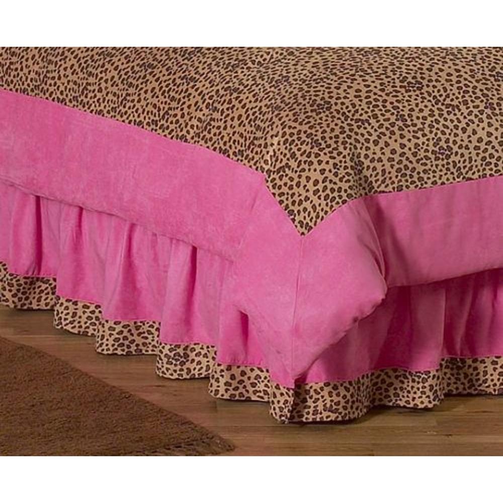 Sweet Jojo Designs Cheetah Pink Collection Queen Bed Skirt