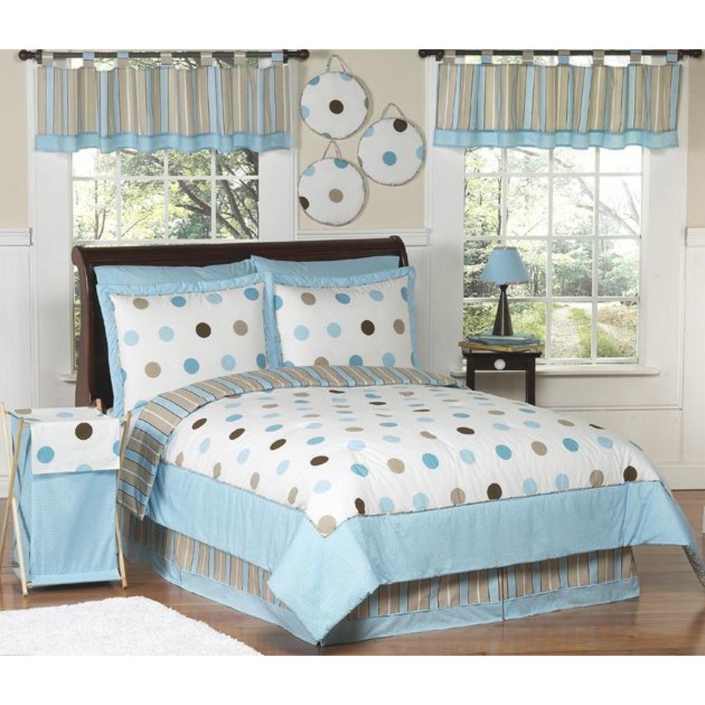Sweet Jojo Designs Mod Dots Blue Collection Standard Pillow Sham