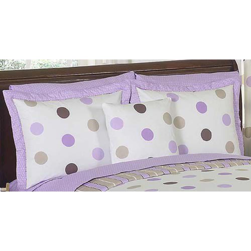 Sweet Jojo Designs Mod Dots Purple Collection Standard Pillow Sham