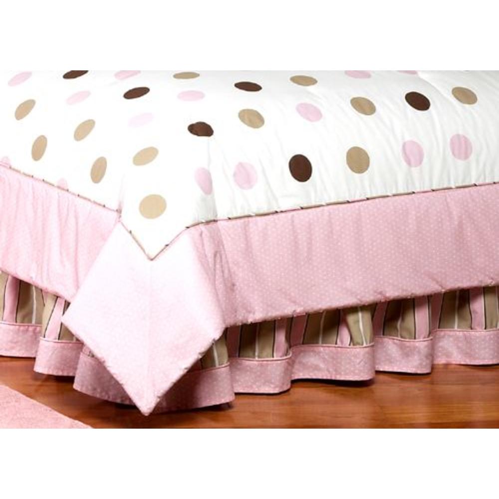 Sweet Jojo Designs Mod Dots Pink Collection Queen Bed Skirt